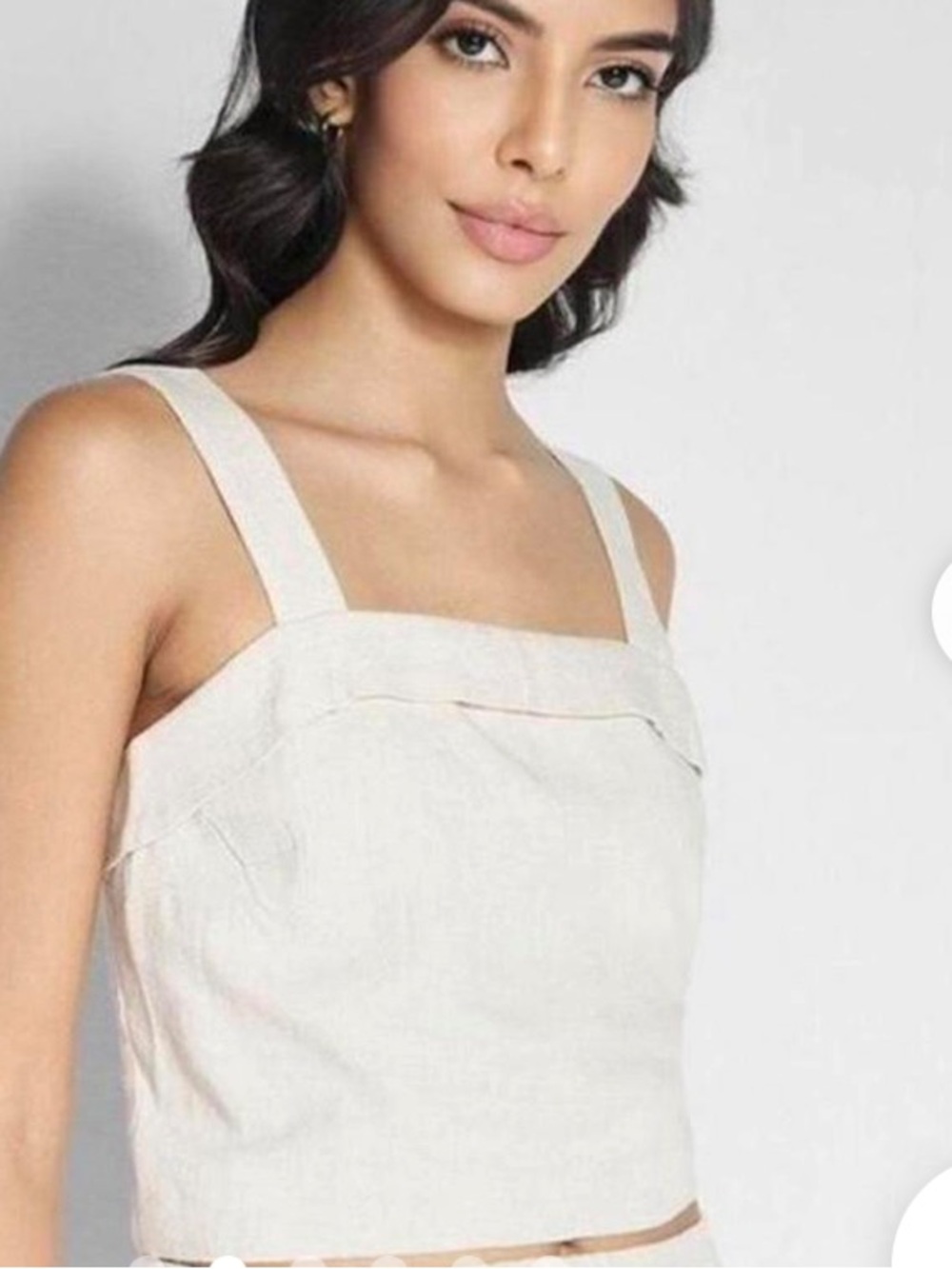 American Eagle Outfitters Women’s Cream Crop Top